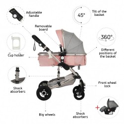 Baby stroller 3 in 1 Fontana and car seat ZIZITO 27561 2