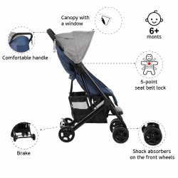 Baby stroller Jasmin - compact, easy to fold and unfold, pink ZIZITO 27784 2
