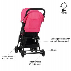 Baby stroller Jasmin - compact, easy to fold and unfold, pink ZIZITO 27783 3