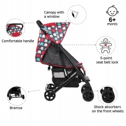 Baby stroller Jasmin - compact, easy to fold and unfold, pink ZIZITO 27791 2