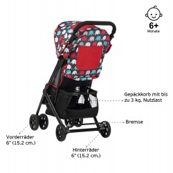 Kinderwagen Jasmin - kompakt, leicht zu falten und zu entfalten, pink ZIZITO 27794 3